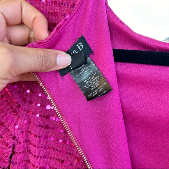 Alexa B. Nites Women's Pink Sparkly Dress Size 4 Boat Neck - Picture 6 of 6